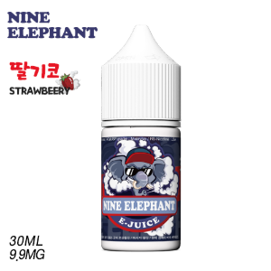 [나인엘리펀트] 딸기코 용량30ml, RS-Nicotine 포함 완성형액상, 농도9.9mg - 티에프몰